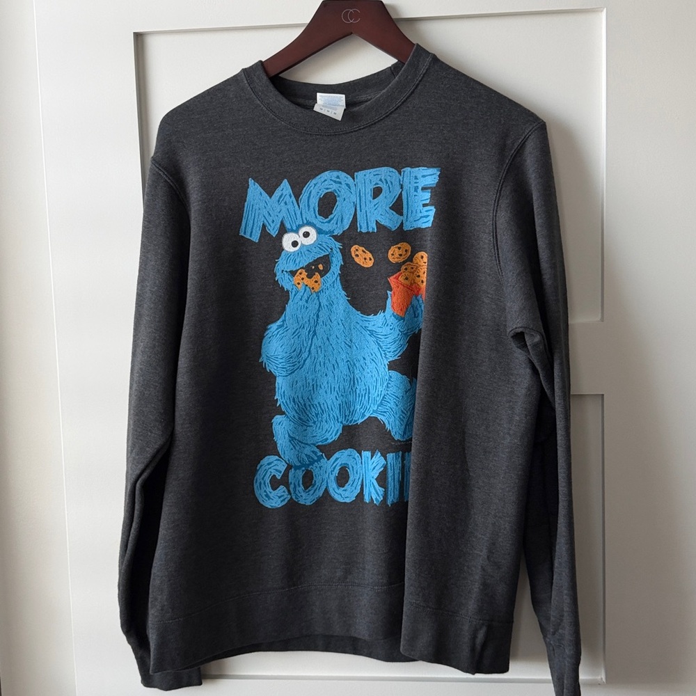 Gray Cookie Monster Sweatshirt